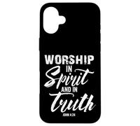 Adorazione in spirito e verità versetto Giovanni 4:24 Custodia per iPhone 16 Plus