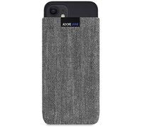 Adore June Business Custodia Compatibile con iPhone 13 Mini/iPhone 12 Mini, Materiale Caratteristico con Display di Pulizia Effetto, Grigio/Nero