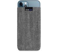 Adore June Business Custodia Compatibile con iPhone 13 PRO Max/iPhone 12 PRO Max, Materiale Caratteristico con Display di Pulizia Effetto, Grigio/Nero