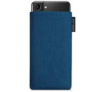 Adore June Classic Blu-Oceano Custodia Compatibile con Galaxy S21 Plus, Tessuto Resistente con Display di Pulizia Effetto