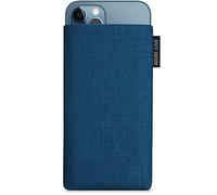 Adore June Classic Blu-Oceano Custodia Compatibile con iPhone 13 PRO Max/iPhone 12 PRO Max, Tessuto Resistente con Display di Pulizia Effetto