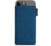 Adore June Classic Blu-Oceano Custodia Compatibile con iPhone 14-15 Plus/iPhone 14-15 PRO Max, Tessuto Resistente con Display di Pulizia Effetto