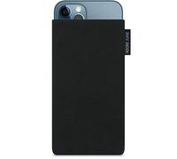 Adore June Classic Nero Custodia Compatibile con iPhone 13 / iPhone 13 PRO/iPhone 12 / iPhone 12 PRO, Tessuto Resistente con Display di Pulizia Effetto