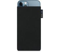 Adore June Classic Nero Custodia Compatibile con iPhone 13 PRO Max/iPhone 12 PRO Max, Tessuto Resistente con Display di Pulizia Effetto