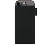 Adore June Classic Nero Custodia Compatibile con iPhone 15 14 / iPhone 15 14 PRO, Tessuto Resistente con Display di Pulizia Effetto