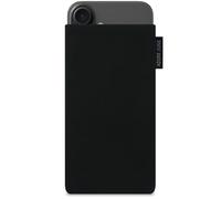 Adore June Classic Nero Custodia compatibile con iPhone 16 Plus 2024, Tessuto Resistente con Display di Pulizia Effetto
