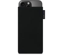 Adore June Classic Nero Custodia compatibile con iPhone 16 Pro Max 2024, Tessuto Resistente con Display di Pulizia Effetto