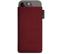 Adore June Classic Rosso-Bordeaux Custodia Compatibile con iPhone 15 14 / iPhone 15 14 PRO, Tessuto Resistente con Display di Pulizia Effetto