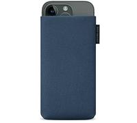 Adore June Custodia Classic Recycled Blu Compatibile con iPhone 15 14 / iPhone 15 14 PRO, Tessuto Moderno in R-PES sostenibile. Prodotto in Europa