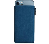 Adore June Custodia classica blu oceano compatibile con iPhone 13/13 Pro/iPhone 12/12 Pro Custodia in resistente tessuto Cordura con effetto pulente per lo schermo, prodotta in Europa, 10,5 cm (7")