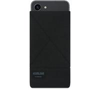 Adore June Triangle Custodia compatibile con Galaxy S25 / Galaxy S24 / S23 / S22, Tessuto Resistente Display di Pulizia Effetto, Nero