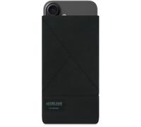 Adore June Triangle Custodia compatibile con iPhone 16e / iPhone 16, Tessuto Resistente Display di Pulizia Effetto, Nero