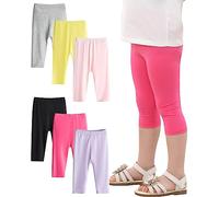 Adorel Capri Leggings 3/4 Pantaloni Estivi Bambina Confezione da 6 Multicolore 7-8 Anni (Dimensioni del Produttore: 140)