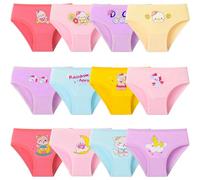 Adorel Mutande Cotone Intimo Slip Bambina Confezione da 12 Anatra 2-4 Anni (Dimensione del Produttore S)