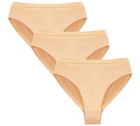 Adorel Mutande Danza Cotone Slip Bambina Confezione da 3 Carne 7-8 Anni (Taglia Produttore 130)