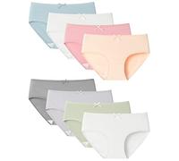 Adorel Mutande Intimo Cotone Slip Tinta Unita Ragazza Pacco da 8 Multicolore 12-14 Anni (Dimensione del Produttore L)