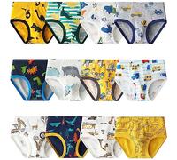 Adorel Mutande Slip Intimo Cotone Bambino Confezione da 12 Dinosauro e Auto 4 Anni (Dimensione del Produttore 110)