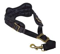 adorence Premium Tracolla per sassofono (realizzata a mano con vera pelle, imbottitura traspirante e ganci in metallo) - design ergonomico per meno stress, Nero scuro., 46 cm