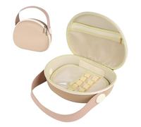 Adorila Beauty case portatile da donna, grande capacità, organizer da viaggio, impermeabile, per articoli da toeletta con manico (marrone), Marrone