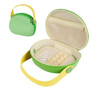 Adorila Beauty case portatile da donna, grande capacità, organizer da viaggio, impermeabile, per la cura della pelle, con manico (verde), Verde