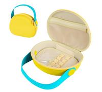 Adorila Beauty case portatile da donna, grande capacità, organizer da viaggio, impermeabile, per la cura della pelle, con manico (giallo), Giallo