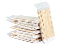 Adorila Confezione da 1000 tamponi di cotone per microblading, con manico in legno, 9,9 cm, usa e getta a punta, tamponi di cotone per trucco, ciglia e pulizia