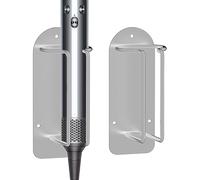 Adorila Confezione da 2 supporti da parete per ferro arricciacapelli, organizer per strumenti per capelli, compatibile con Dyson Airwrap e Dyson Corrale (argento)