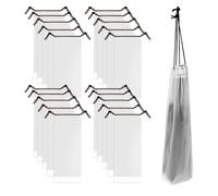 Adorila Confezione da 20 sacchetti per ombrelli bagnati, impermeabili, pieghevoli, da viaggio, riutilizzabili, traslucidi, per casa, ufficio, attività all'aperto