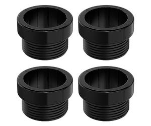 Adorila Confezione da 4 adattatori per stabilizzatore per ombrellone da piscina, adattatori filettati per terrazza esterna, stabilizzatore per asta dell'ombrello per inserto per ombrelli da 4,3 cm