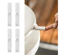 Adorila Confezione da 4 maniglie telescopiche per sollevare il sedile del WC, per evitare di toccare gli strumenti di sollevamento, accessori da bagno (bianco)