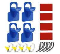 Adorila Confezione da 4 supporti per tubi per piscina, in plastica, supporto per tubo da piscina di diametro massimo 3,7 cm (blu)