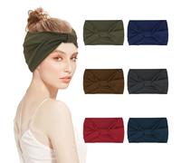 Adorila Confezione da 6 fasce larghe per capelli da donna, grandi, elastiche, per yoga, fasce spesse, antiscivolo, per sport, allenamento, per ragazze