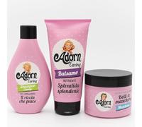 ADORN set BASIC capelli ricci SHAMPOO GLOSSY + BALSAMO NUTRIENTE + MASCHERA NUTRIENTE per ricci perfetti e definiti senza capricci