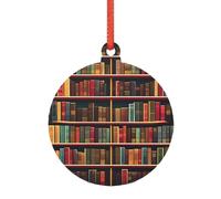 Adornos De Navidad - Libreria decorativa natalizia trasparente, in acrilico, per un albero di Natale minimalista