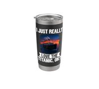 Adoro davvero la nave Titanic RMS Titanic Icebearg Bicchiere termico in acciaio inox doppia parete