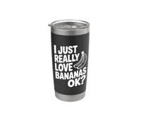 Adoro davvero le banane, ok? Bicchiere termico in acciaio inox doppia parete