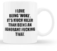 Adoro essere sveglio, è molto più bello che essere ignorante. Tazze da caffè originali, tazza da caffè con stampa fronte-retro, tazza da tè in ceramica per mamma, papà, amico, moglie, marito, 11 once.