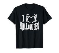 Adoro Halloween Spooky Pumpkin Creepy Skeleton Horror House Maglietta