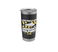 Adoro i delfini di Commerson Bicchiere termico in acciaio inox doppia parete
