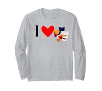 Adoro i fast food junk Maglia a Manica