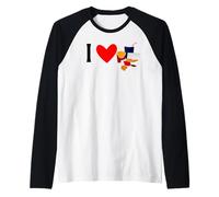 Adoro i fast food junk Maglia con Maniche Raglan