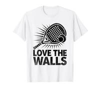 Adoro i giocatori di gioco atleta sportivo Padel Walls Maglietta