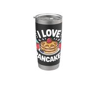 Adoro i pancake Fluffy Stack Berry Fun Bicchiere termico in acciaio inox doppia parete