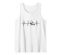 Adoro i Pattini a rotelle Pattinare Il Battito del Cuore Canotta