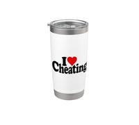 ADORO IL CUORE INGANNI INGANNI DISHONESTY Bicchiere termico in acciaio inox doppia parete