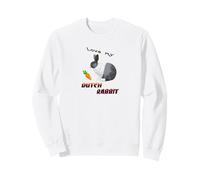 Adoro Il Mio Coniglio Olandese per i Proprietari di Conigli Olandesi Felpa