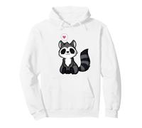 Adoro Il Simpatico Procione Kawaii Felpa con Cappuccio