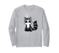 Adoro Il Simpatico Procione Kawaii Maglia a Manica
