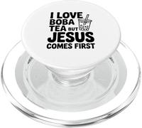 Adoro il tè Boba ma Gesù viene prima dichiarazione PopSockets PopGrip per MagSafe