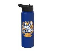 Adoro la delizia della pasta con maccheroni e formaggio Stainless Steel Insulated Water Bottle